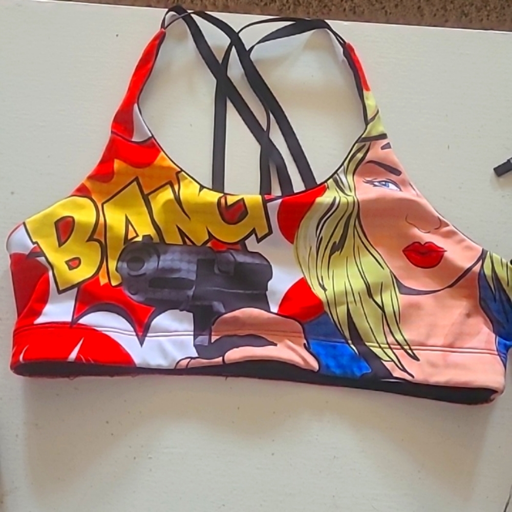 💥 RARE💥 Bang Sports Bra CVG ConstantlyVaried Gear retired size LARGE!